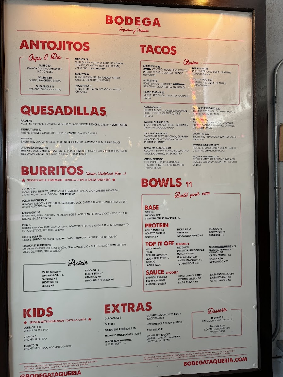 Bodega Taqueria y Tequila Menu - Image 4